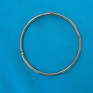 Vintage Gold Tone Collar Choker Hinged Necklace None West 80s 90s.